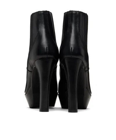 R13 Pointed Toe Platform High Heel Ankle Boots In Black
