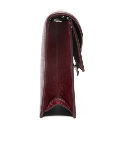 Tom Ford Mini Aube Flap Clutch Bag In Burgundy