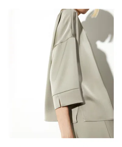 Maxco. Oversized Satin Shirt In Green