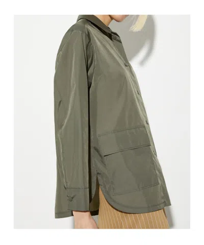 Maxco. Nylon Shacket In Brown