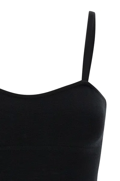 Max Mara Wool Knitted Camisole In Black