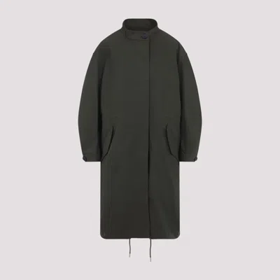 Givenchy Cotton Jacket With Back Slit And Drawstrings In Blue