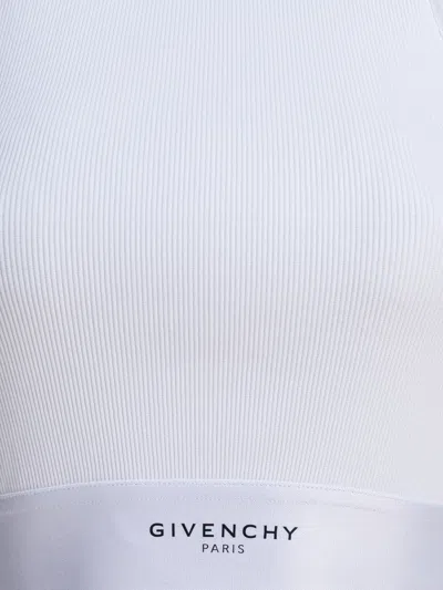 Givenchy White Elastane Top In White
