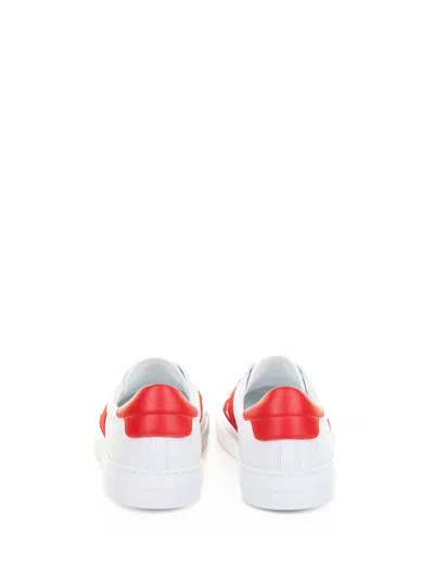 Givenchy Urban White Low Top Sneakers With Contrasting Band With Logo Lettering In Leather Man In Multi