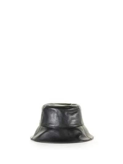 Helen Kaminski Whitney Leather Bucket Hat In Black