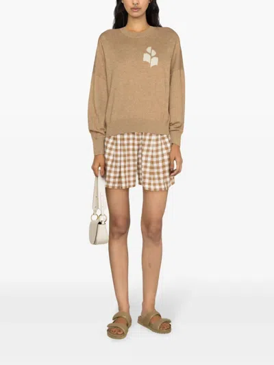Isabel Marant Étoile Isabel Marant Etoile Marisans Jumper With Intarsia Logo In Brown