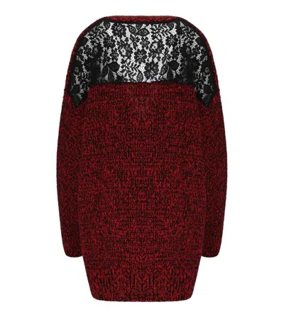 Essentiel Antwerp Inlace Red Cardigan In Red