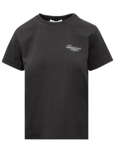 Givenchy Logo Cotton Jersey T-shirt In Black