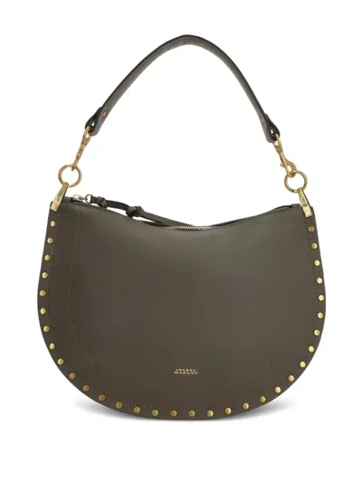 Isabel Marant Oskan Half Moon Tote Bag With Studded Detailing In Pattern