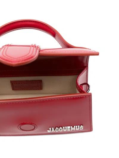 Jacquemus Le Bambino Patent Top-handle Bag In Purple