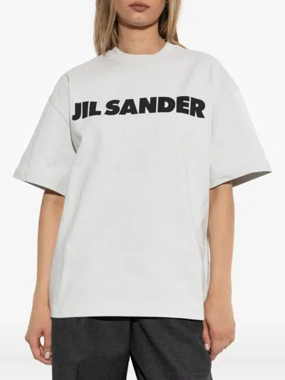 Jil Sander Crewneck Short Sleeves Classic Print T-shirt Clothing In White