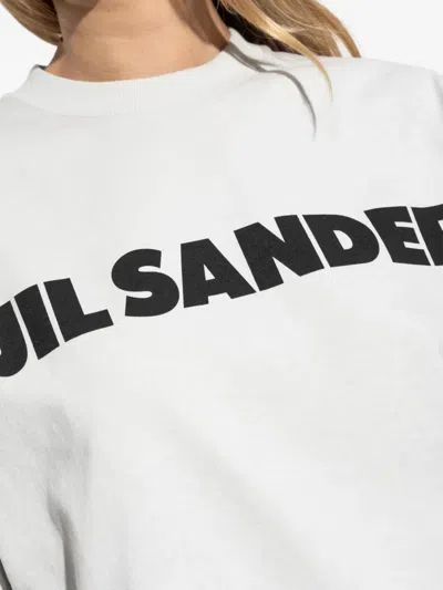 Jil Sander Crewneck Short Sleeves Classic Print T-shirt Clothing In White