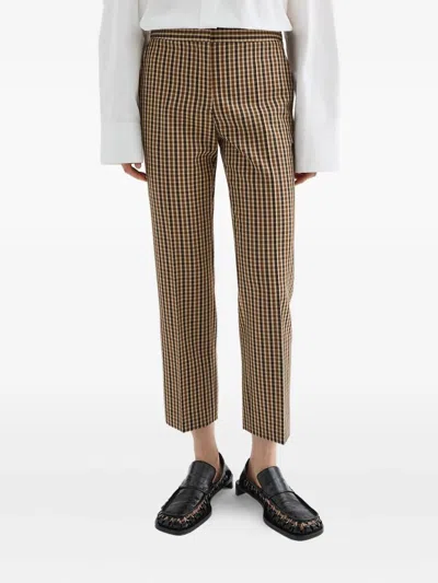 Jil Sander Plaid Pants In Multi