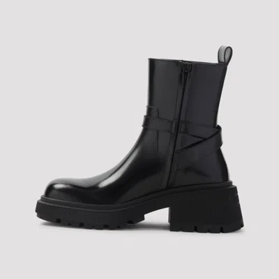 Jimmy Choo Buckle Strap Ankle Boots In Black