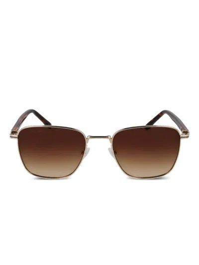 Lacoste Rectangular-frame Sunglasses In Brown