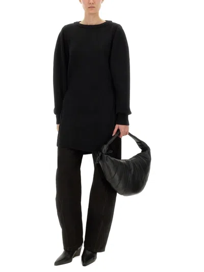 Lemaire Black Wool Sweaters In Black