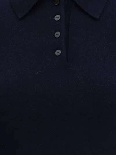 Loewe Women Wool And Cashmere Polo Shirt In Black