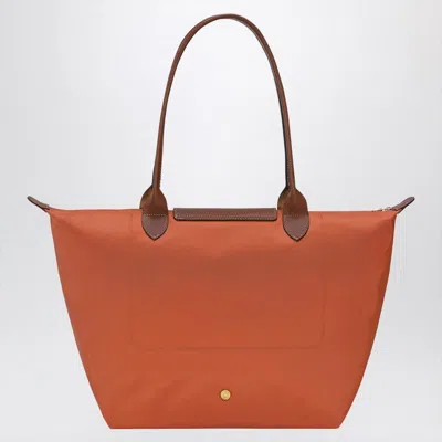 Longchamp Brick-coloured Le Pliage Original L Bag In Brown