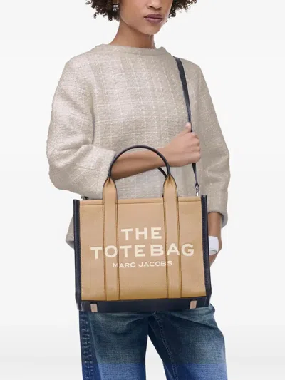 Marc Jacobs The Medium Colorblock Tote Bag In Brown