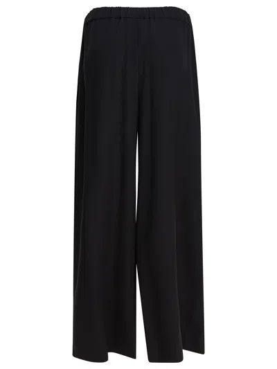 Max Mara Black Elastane Trousers In Black