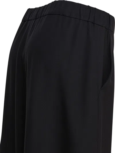 Max Mara Black Elastane Trousers In Black