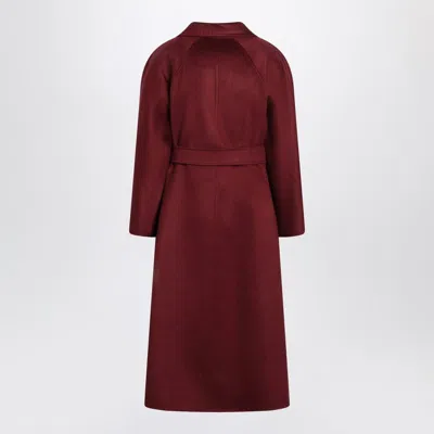 Max Mara Ludmilla Belted Cashmere Coat In Burgundy