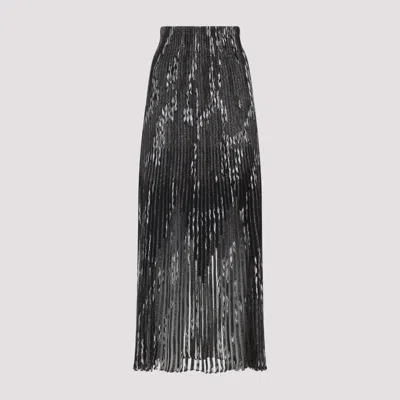Missoni Pleated Long Skirt In Black