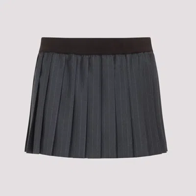 Miu Miu Mini Skirt In Gray