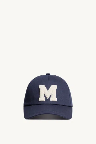 Moncler Logo-embroidered Baseball Cap In Blue