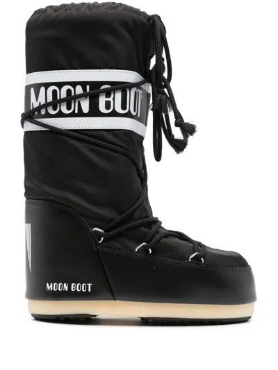 Moon Boot Icon High Nylon Boots In Black