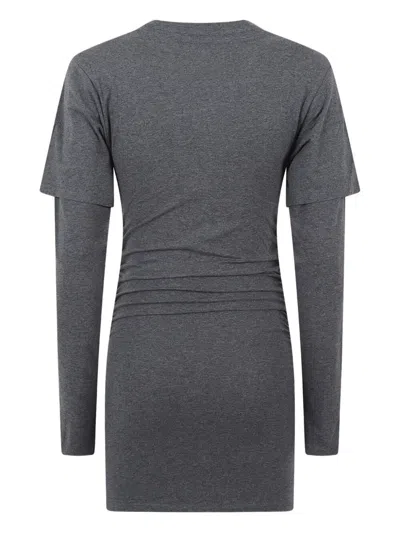 Paloma Wool "tintin" Two Layers Effect Top In Gray