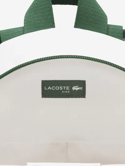 Lacoste Kids Logo Mini Backpack In White