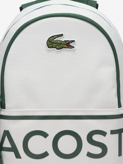 Lacoste Kids Logo Mini Backpack In White