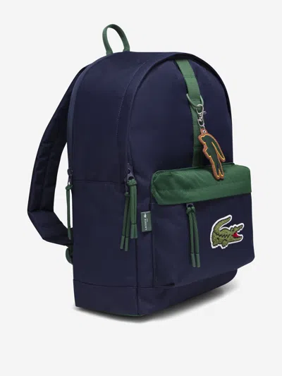 Lacoste Kids Logo Backpack In Blue