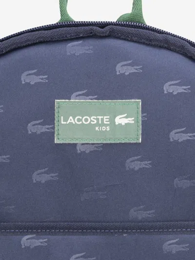 Lacoste Kids Logo Backpack In Blue