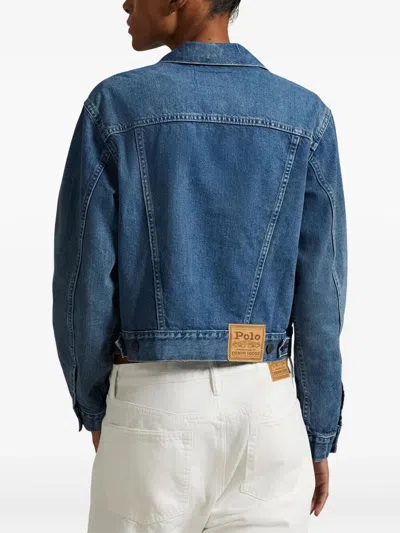 Polo Ralph Lauren Denim Jacket With Button Closure In Blue
