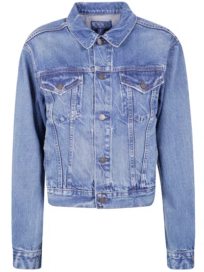 Polo Ralph Lauren Denim Jacket With Button Closure In Blue