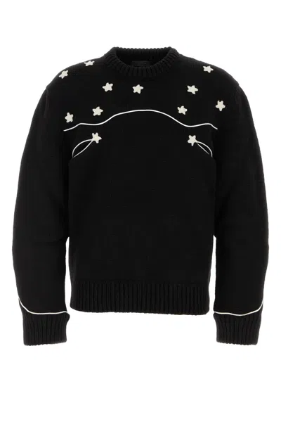 Prada Black Wool Sweater In Black