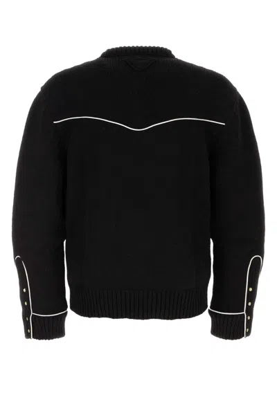 Prada Black Wool Sweater In Black