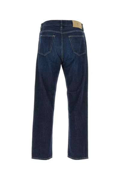 Pt Torino Stitched Denim Trousers Belt Loops In Blue