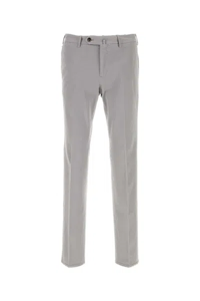 Pt Torino Stretch Modal Blend Pant With Belt Loops In Gray
