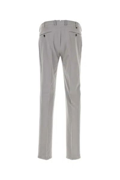 Pt Torino Stretch Modal Blend Pant With Belt Loops In Gray