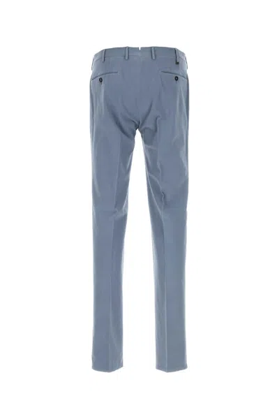 Pt Torino Stretch Modal Blend Pant With Practical Pockets In Blue