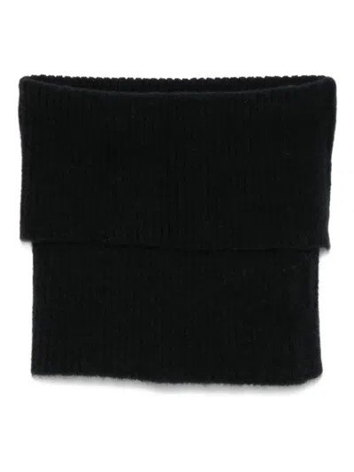 Rick Owens Ribbed Scarf In Black