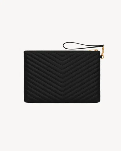 Saint Laurent Cassandre Pouch In White
