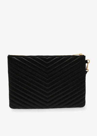 Saint Laurent Cassandre Pouch In White