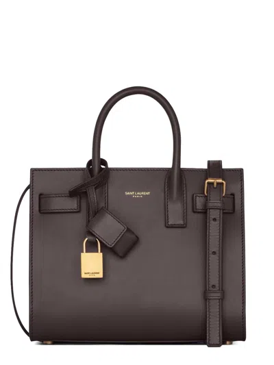 Saint Laurent Green Calf Skin Handbag In Pattern