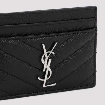 Saint Laurent Ysl Pcc Cardholder In Black