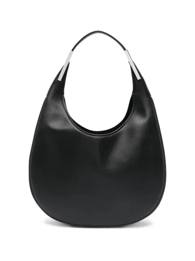 Savette The Small Florence Hobo In Smooth Calf Leather In Black