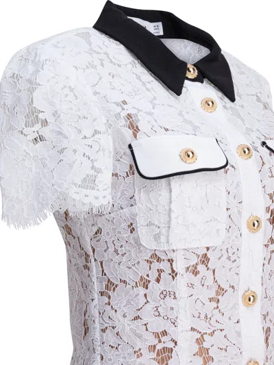 Self-portrait Self Portrait Embroidered Lace Dress In White